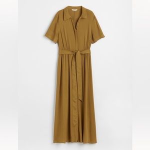 Tie Belt Shirt Dress - MIDI